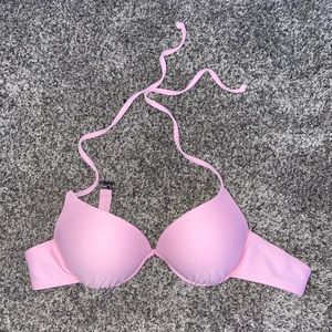 baby pink bathing suit top -never worn- size xs/s